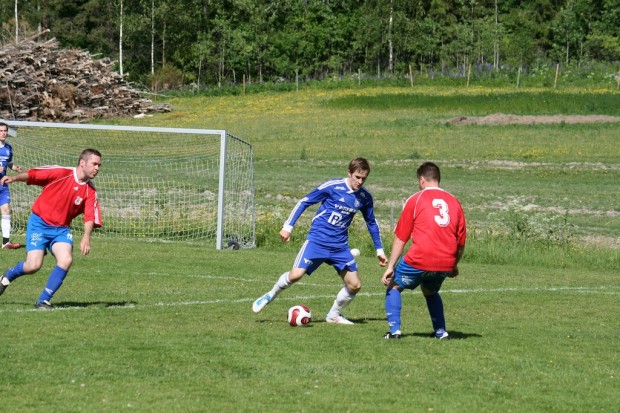 Sista matchen var mellan dagens A-lag och ett yngre veteranlag.